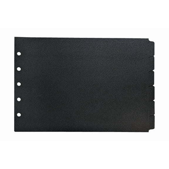 Landscape Plastic Black Index Tabs - 6 per set