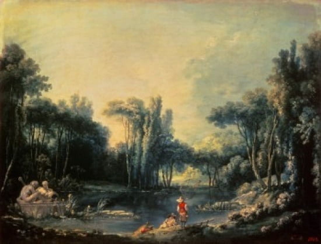 Landscape With A Pond 1746 Sd 1746 Francois Boucher (1703-1770 French) Oil On Canvas State Hermitage Museum St Petersburg Russia Canvas Art - Francois Boucher (24 x 36)