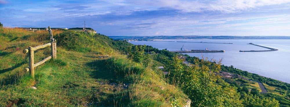 Landscape Portland Dorset England Canvas Art - Panoramic Images (36 x 12)