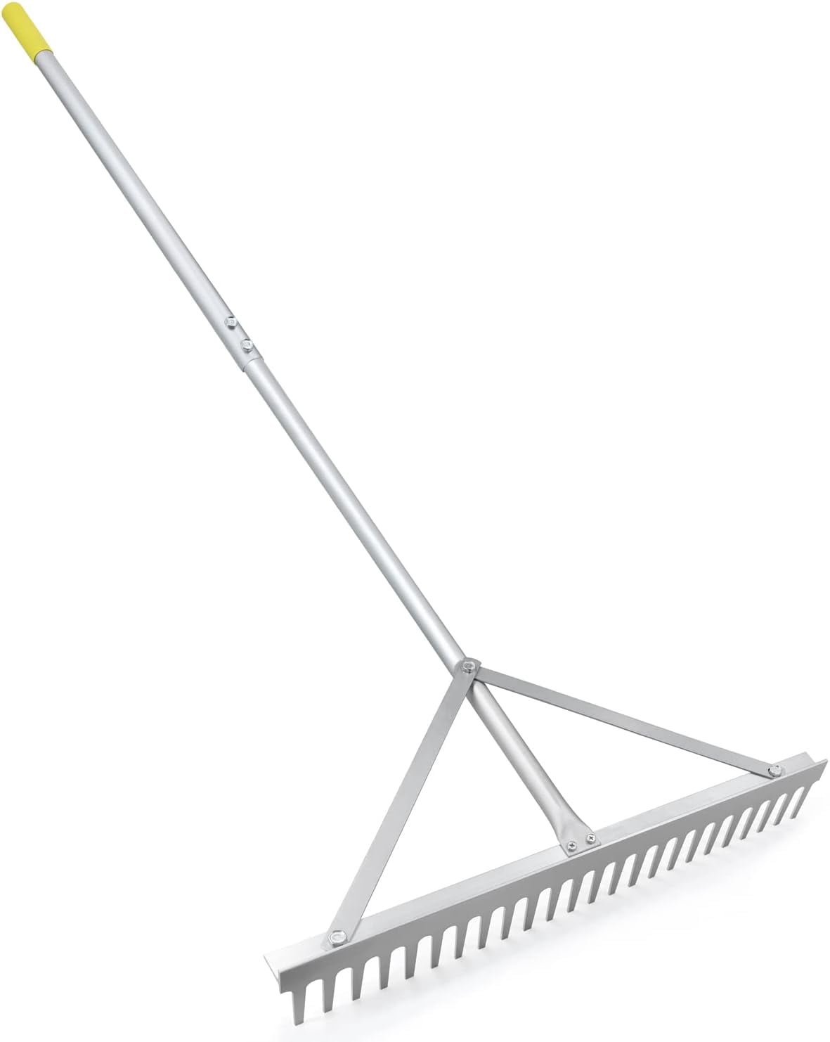Landscapeing Rakes Landscape Rake 24Tines, Aluminum Rake with 68