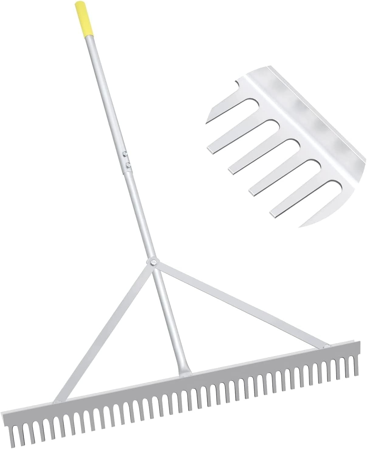 Landscape Rake 36'', Aluminum Rake with Lightweight 69'' Handle