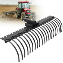 Landscape Rake,60" Powder Coated Steel Pine Straw Rake,Steel Spring Landscape Rake Attaches to Cat 1,3 Point Hitch for Tractor,Tow-Behind Garden Tool for 2 Inch Receiver