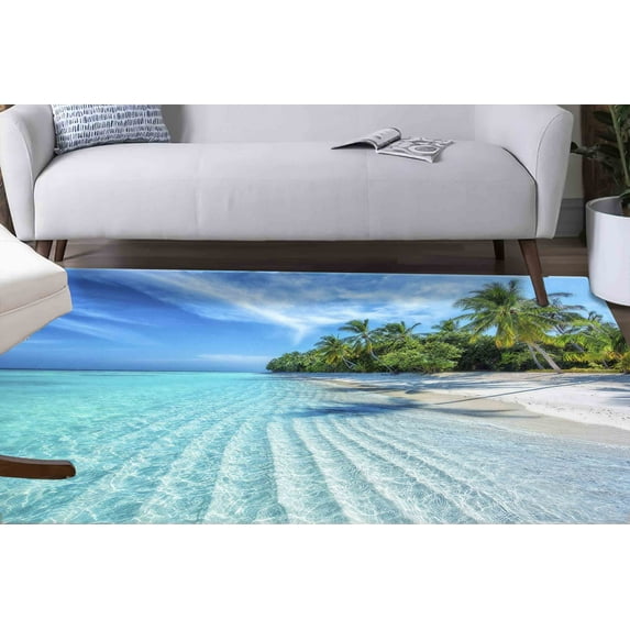 Landscape Rug, Runner Rug, Tropical Ocean Rug, Customs Rug, Coastal Rug, Cute Rugs, Personalized Gifts Rug, Ocean View Rugs, Modern Rug, 2.6'x5' - 80x150 cm