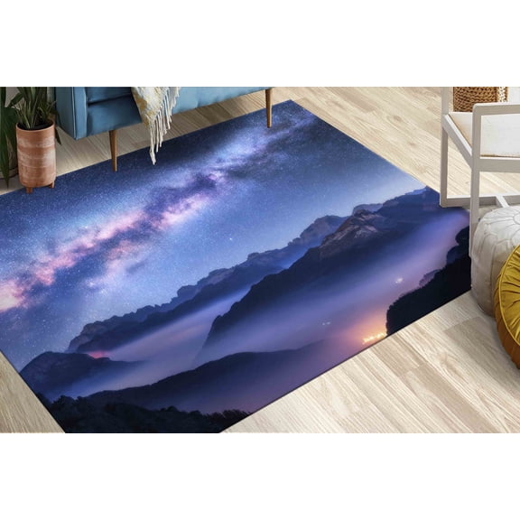 Landscape Rugs, Runner Rugs, Soft Rug, Galaxy Rug, Above The Clouds Rug, Fog Rug, Gift For Him Rug, Machine Washable Rugs, Thick Rugs, 2.6'x4' - 80x120 cm