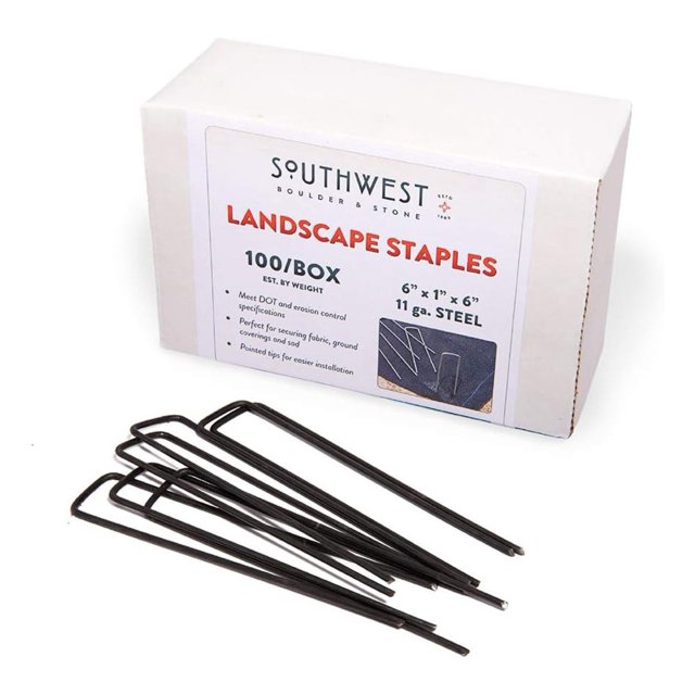 Landscape Staples 100Pack 6Inch, Heavy Duty Steel Staple Garden