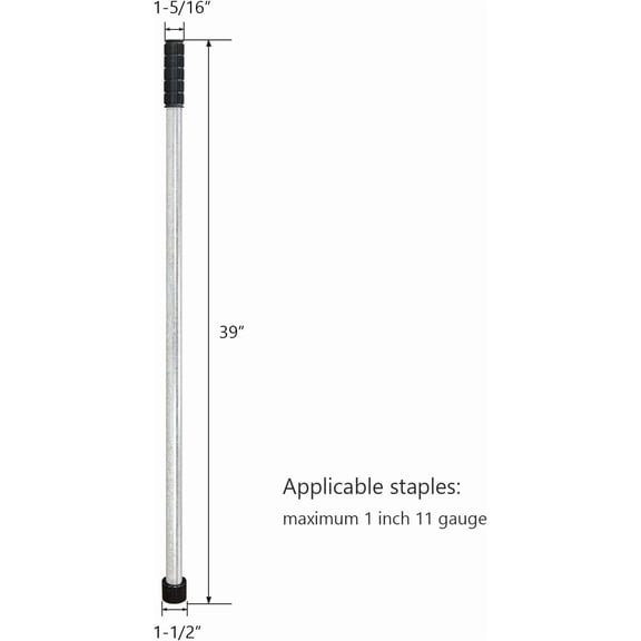 Landscape Staples Driver, 39'' Sod Staple Driver, Garden Stakes Installer for Landscape Fabric, Erosion Control Matting, Bird Netting, Irrigation Tubing Soaker Hose-2Pack