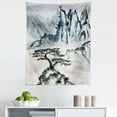 thumbnail image 1 of Landscape Tapestry, Chinese Mountain with Lonely Pine Tree Traditional Art Design, Fabric Wall Hanging Decor for Bedroom Living Room Dorm, 5 Sizes, Grey and Charcoal Grey, by Ambesonne, 1 of 1