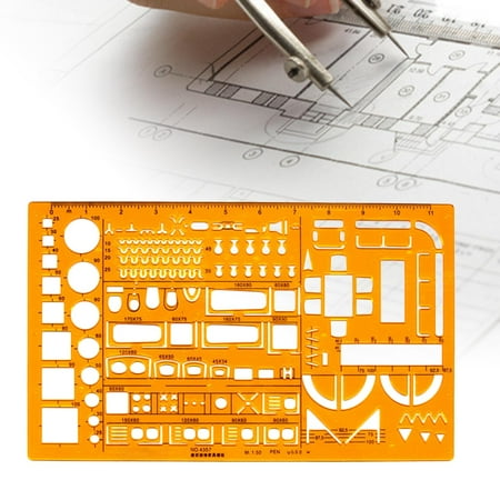 Landscape Templates Ruler Architecture Measuring Symbols 1:50 Scale Stencil Geometry Measuring bathroom and kitchen Floor