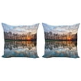 thumbnail image 1 of Ambesonne Colorful Throw Pillow Cover 2 Pack, Boho Sunset, 16", Multicolor, 1 of 6