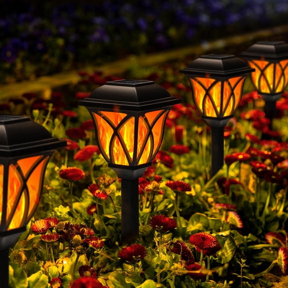 Landscape & Walkway Lights Flame 8 Pack