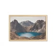 thumbnail image 1 of Landscape Wall Art with Frame, Secret Lake on the Rock Mountain Resort Nature Earth Landscape Photo, Printed Fabric Poster for Bathroom Living Room, 35" x 23", Brown Teal, by Ambesonne, 1 of 2