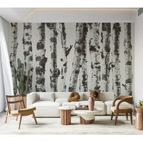 Landscape Wallpaper Wall Mural - Group of Birches
