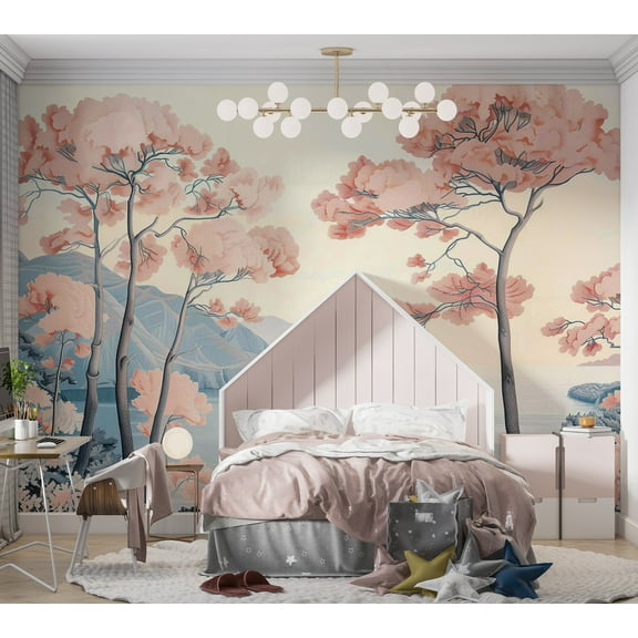 Landscape Wallpaper Wall Mural - Pastel Horizon by Water