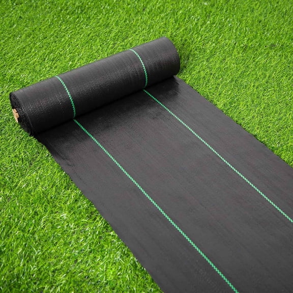 Landscape Weed Barrier Fabric, Permeable Weed Control Ground Cover With Black Uv Resistant Design For Garden Landscape Patio Lawn And Agriculture Use