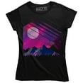 thumbnail image 1 of Landscape With A Mountain And A Galaxy In The Background Women's T-Shirt, 1 of 4