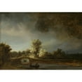 thumbnail image 1 of Landscape With A Stone Bridge Poster Print (36 x 24), 1 of 2