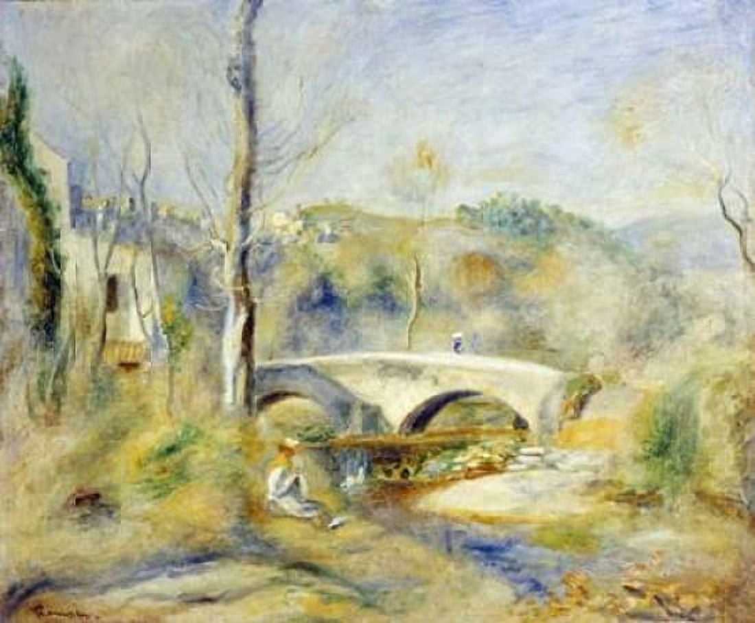 Landscape With Bridge Canvas Art - Pierre-Auguste Renoir (20 x 24)