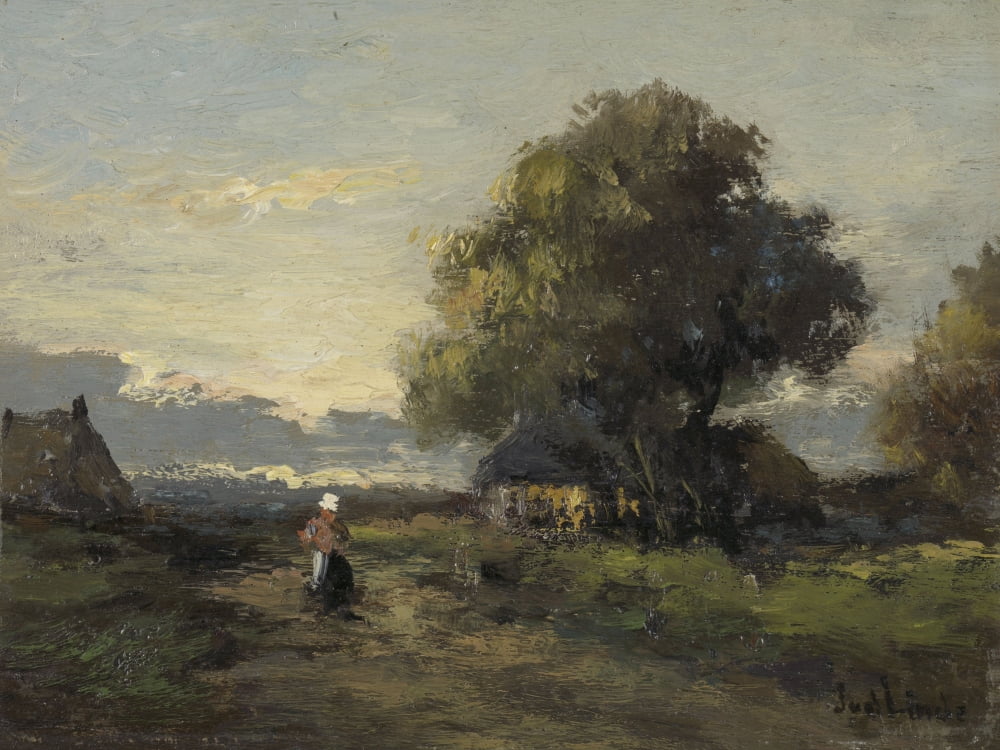 Landscape With Farmhouses Canvas Art - (36 x 24)