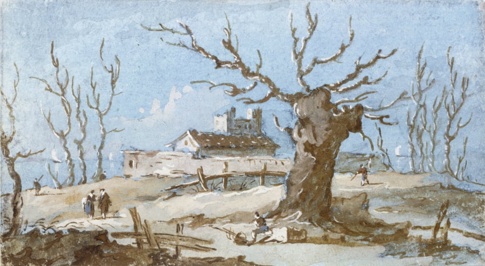 Landscape With Great Mulberry Tree Canvas Art - (36 x 24)