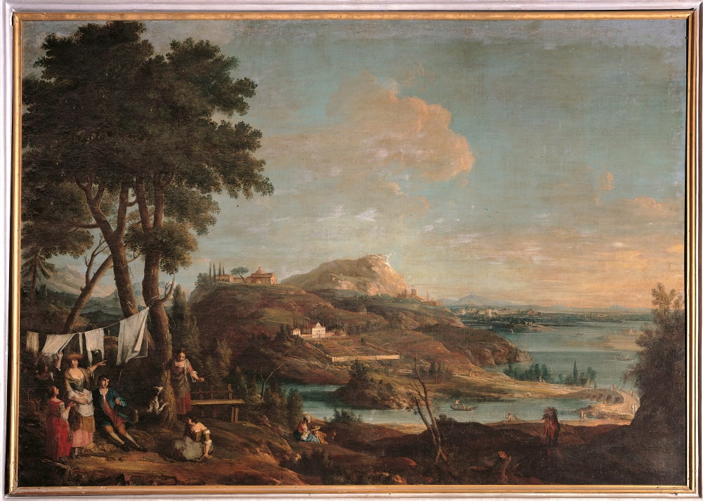 Landscape With Peasant Girls Canvas Art - (24 x 18)