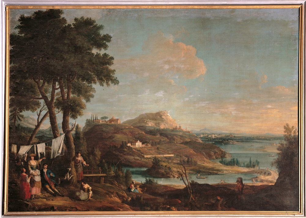 Landscape With Peasant Girls Canvas Art - (36 x 24)