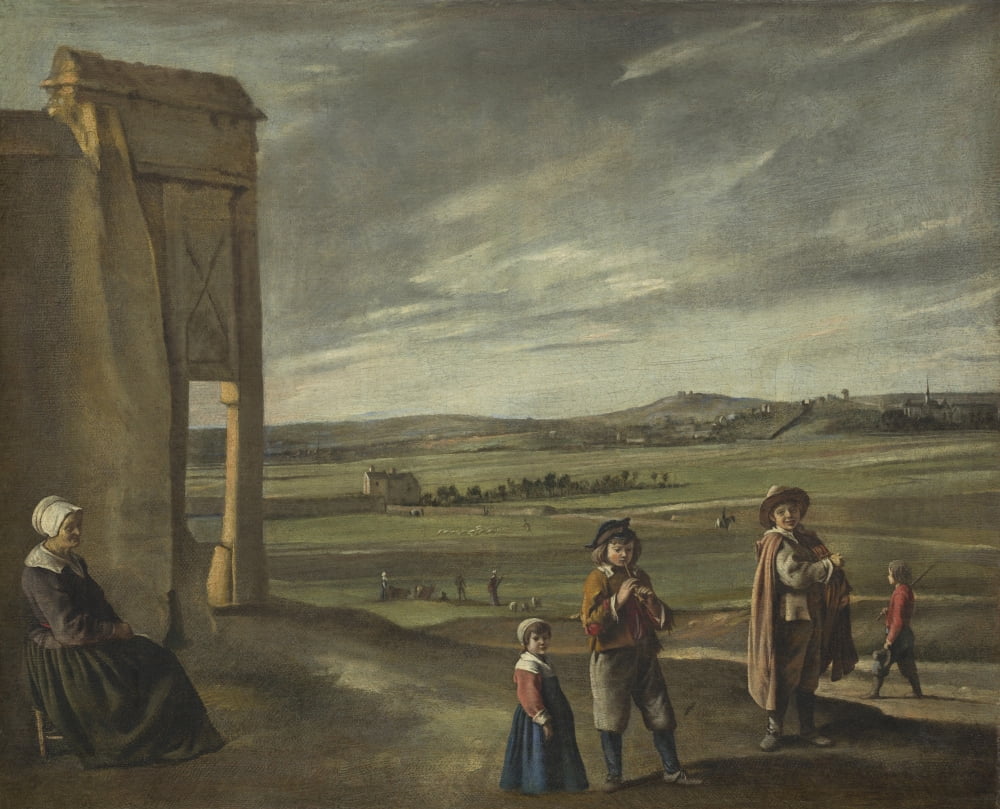 Landscape With Peasants Canvas Art - (24 x 18)