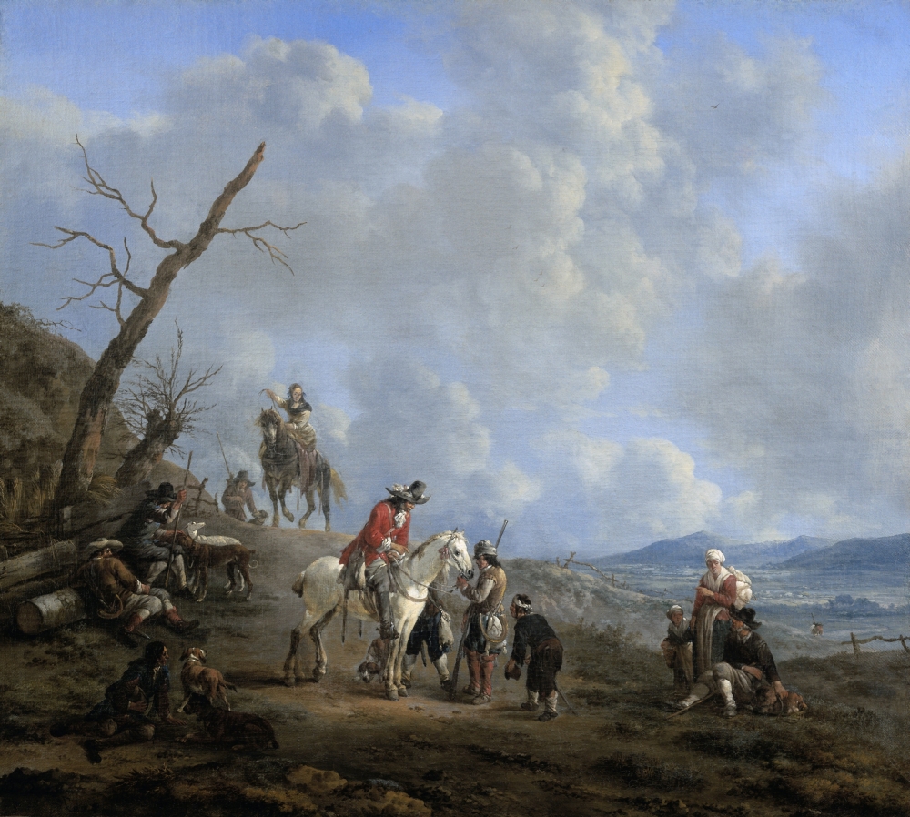 Landscape With Riders Canvas Art - (36 x 24)