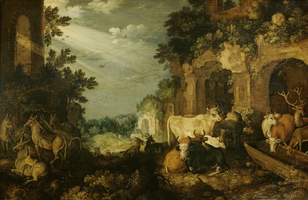 Landscape With Ruins Canvas Art - (36 x 24)