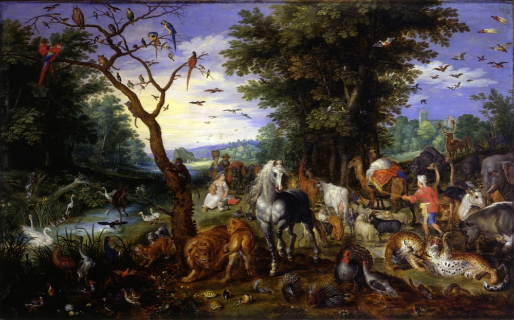 Landscape With The Entrance Into The Ark Of Noah Canvas Art - (36 x 24)