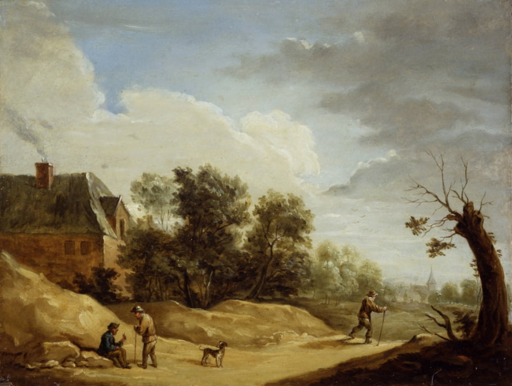 Landscape With Wanderers Canvas Art - (36 x 24)