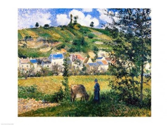 Landscape at Chaponval 1880 Canvas Art - Camille Pissarro (24 x 18)