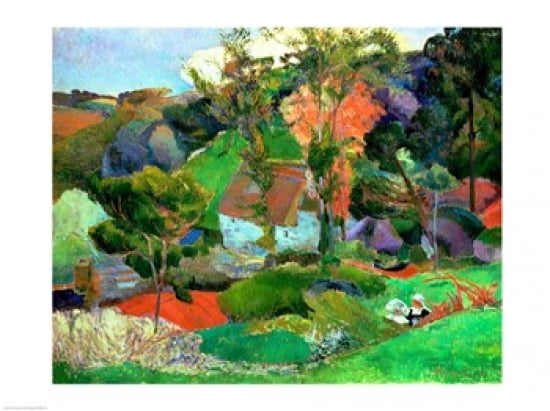 Landscape at Pont Aven 1888 Canvas Art - Paul Gauguin (24 x 18)