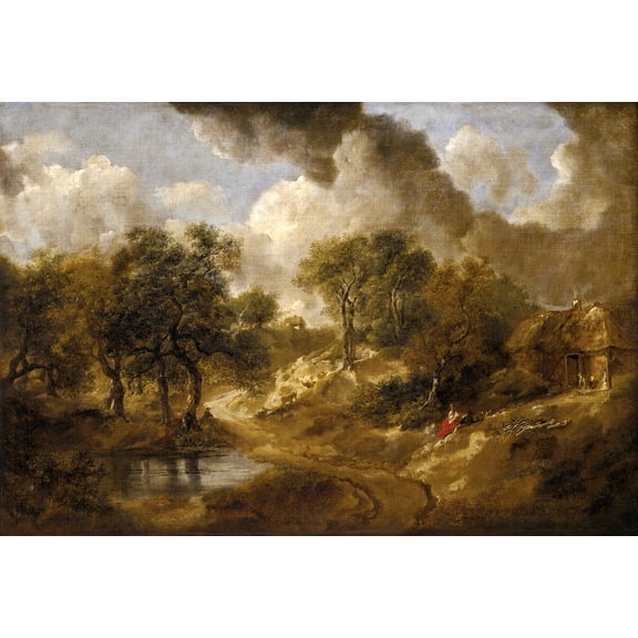 Landscape in Suffolk by Thomas Gainsborough - 12" x 18" Art Print Wall Decor