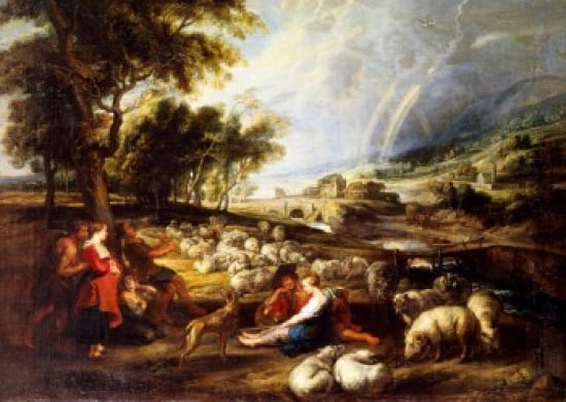 Landscape in a Rural Setting by Peter Paul Rubens 17th Century (1577-1640) France Paris Musee du Louvre Canvas Art - Peter Paul Rubens (18 x 24)