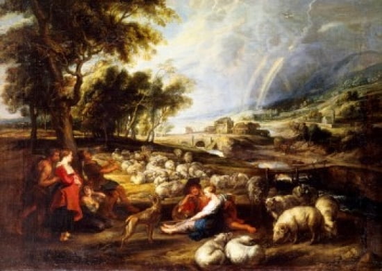 Landscape in a Rural Setting by Peter Paul Rubens 17th Century (1577-1640) France Paris Musee du Louvre Canvas Art - Peter Paul Rubens (24 x 36)