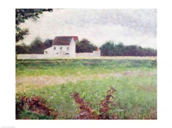Landscape in the Ile-de-France 1881-82 Canvas Art - Georges Seurat (36 x 24)