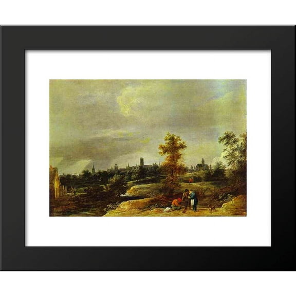 Landscape in the Suburbs of Brussels 20x24 Framed Art Print by David Teniers the Younger