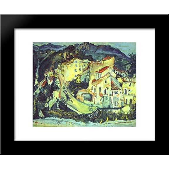 Landscape of Cagnes 20x24 Framed Art Print by Chaim Soutine
