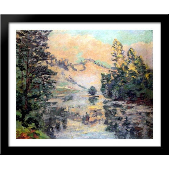 Landscape of Creuse 34x28 Large Black Wood Framed Print Art by Armand Guillaumin