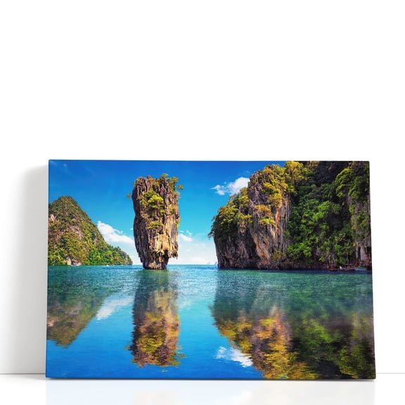 Landscape of an Island in Phuket, Thailand - Wrapped Canvas Print Wall Art | 18" W x 12" H