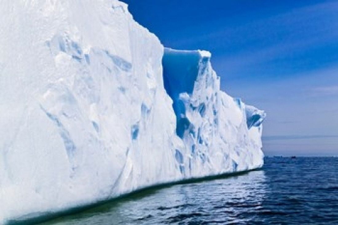 Landscape of iceberg American Palmer Station Antarctica Canvas Art - Keren Su DanitaDelimont (24 x 15)
