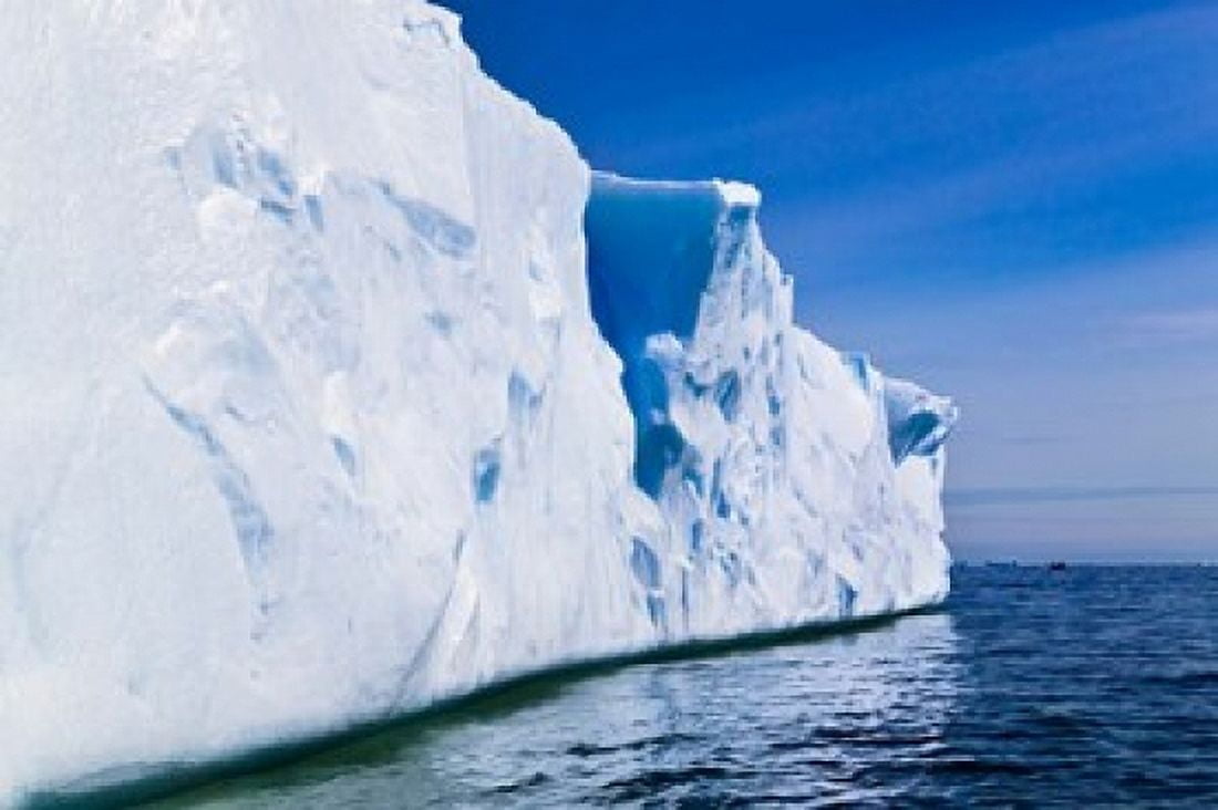 Landscape of iceberg American Palmer Station Antarctica Canvas Art - Keren Su DanitaDelimont (35 x 23)