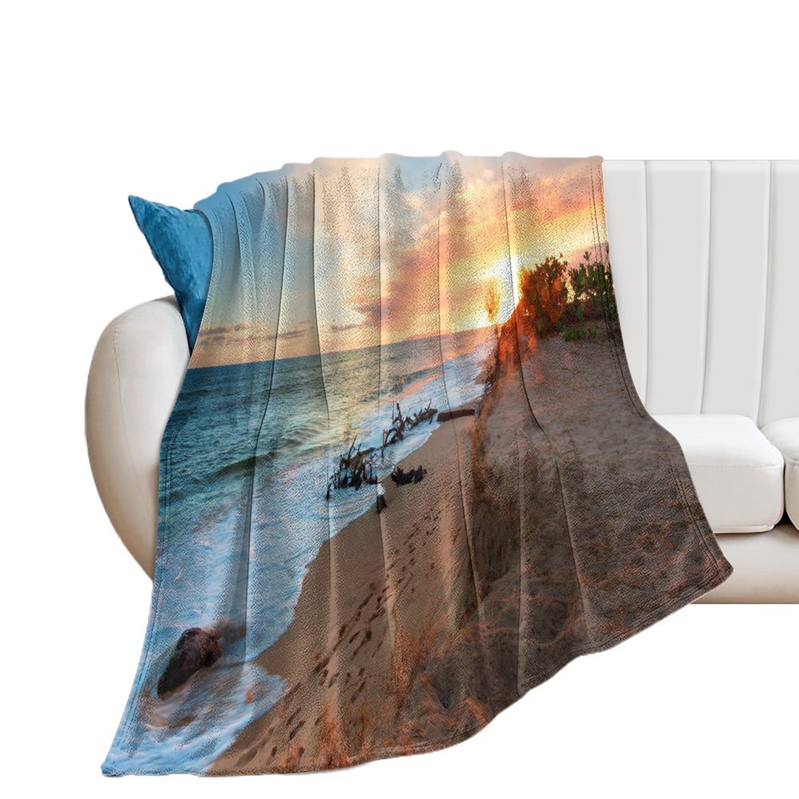 Landscape photos (1134) Throw Blanket Blankets and Throws Beach Picnic