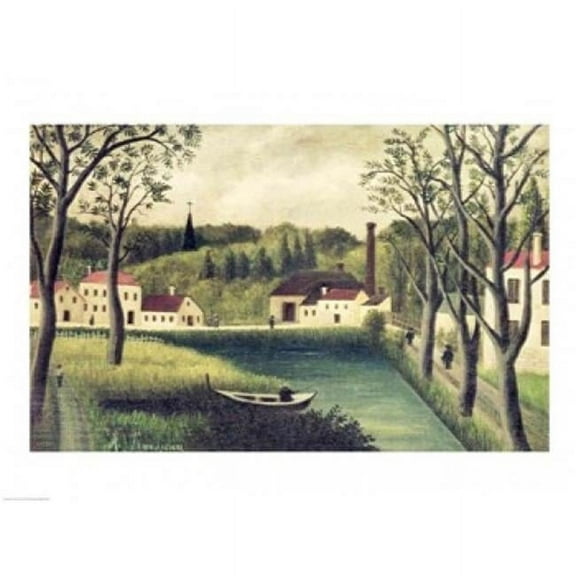 Landscape with A Fisherman Poster Print by Henri Rousseau - 36 x 24 in. - Large