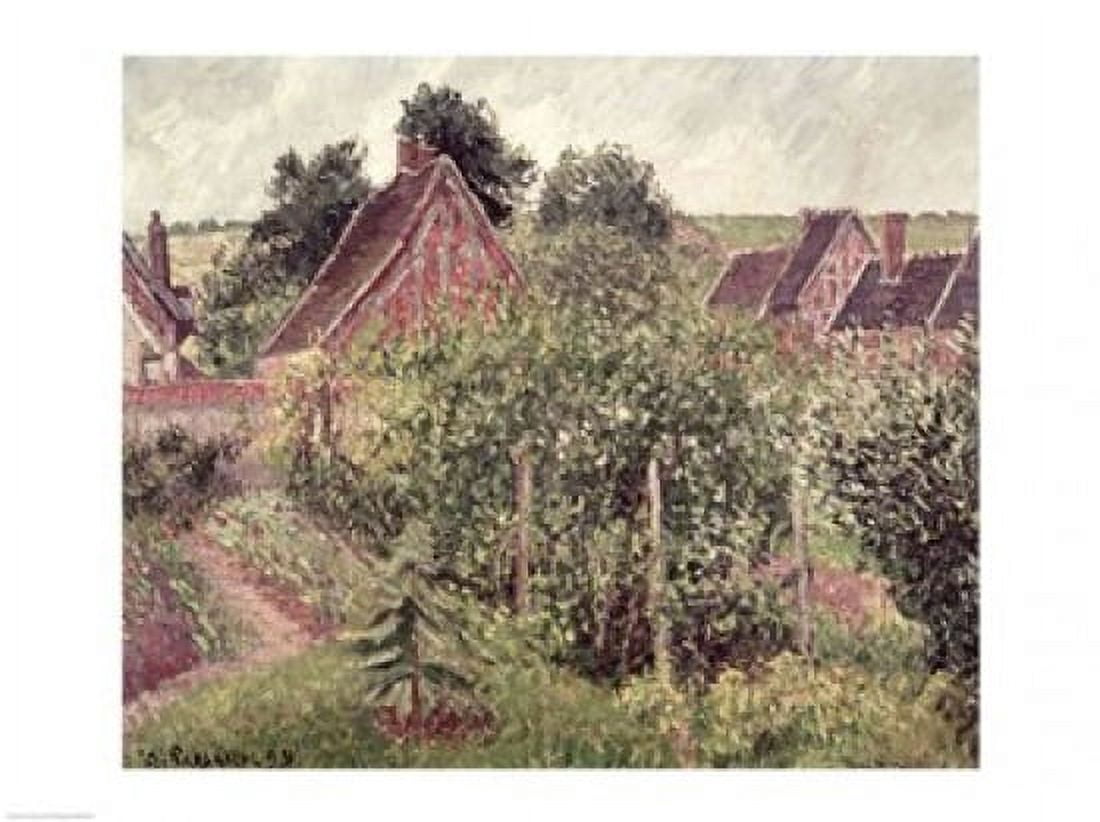 Landscape with Cottage Roofs 1899 Canvas Art - Camille Pissarro (24 x 18)