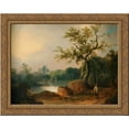 thumbnail image 1 of Landscape with Figures on a Path 24x20 Gold Ornate Wood Framed Canvas Art by William Shayer, 1 of 2