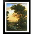 thumbnail image 1 of Landscape with Flight into Egypt 28x36 Large Black Wood Framed Print Art by Claude Lorrain, 1 of 2