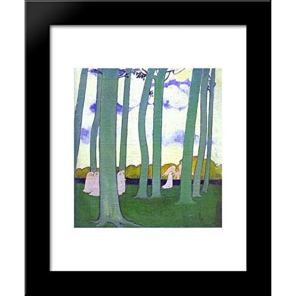 Landscape with Green Trees or Beech Trees in Kerduel 20x24 Framed Art Print by Maurice Denis