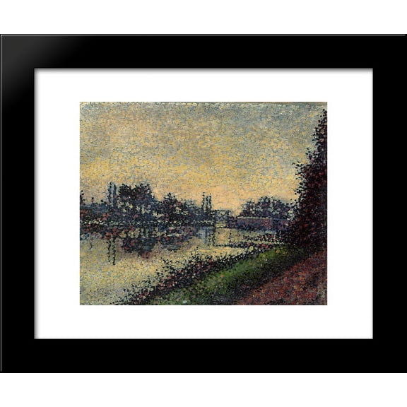 Landscape with Lock 20x24 Framed Art Print by Albert Dubois-Pillet