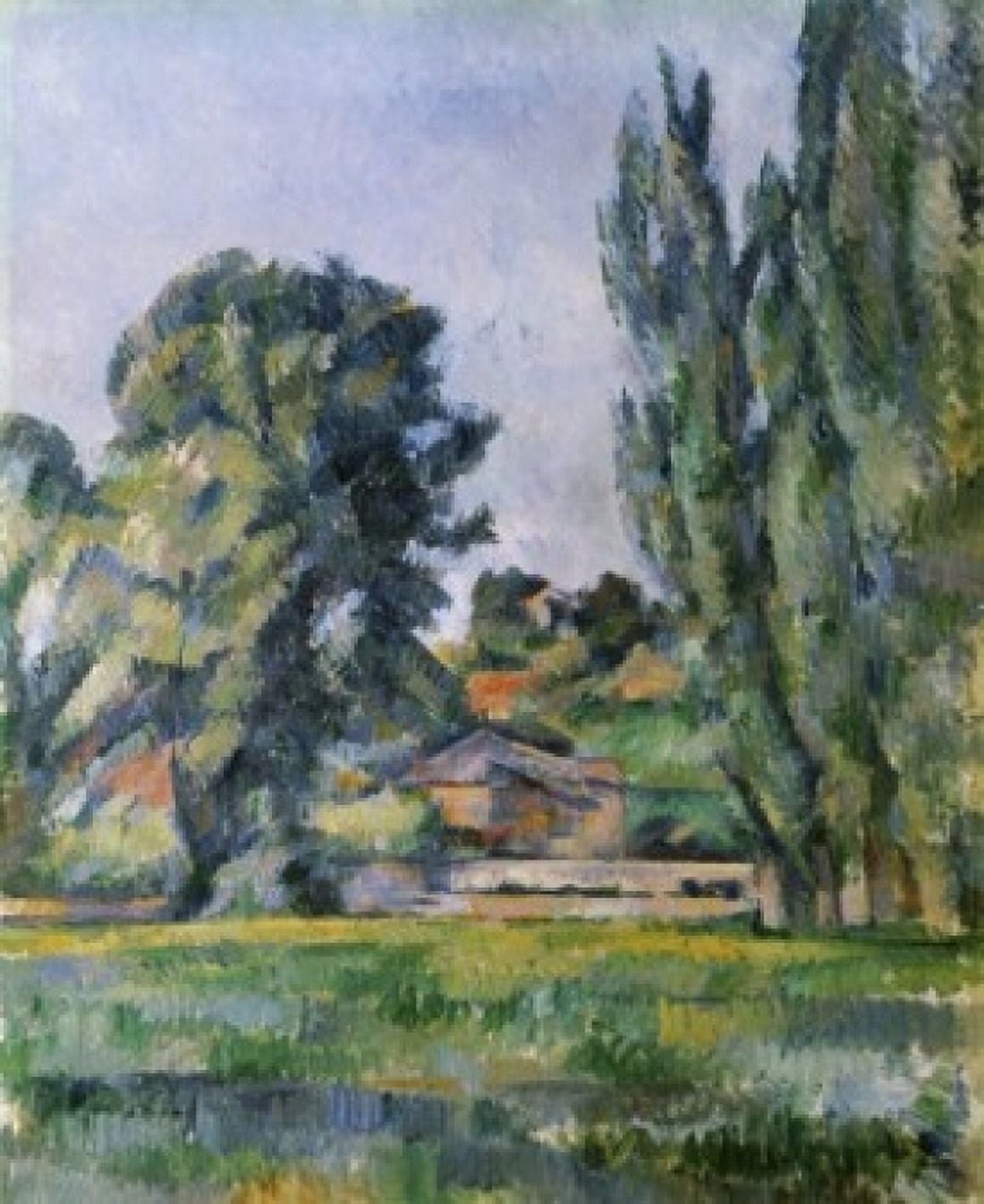 Landscape with Poplars 1885-87 Paul Cezanne (1839-1906French) Oil on canvas National Gallery London England Canvas Art - Paul Cezanne (24 x 36)